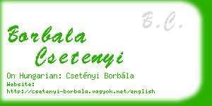 borbala csetenyi business card