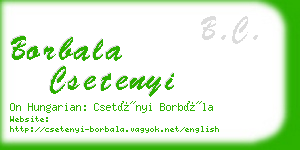 borbala csetenyi business card